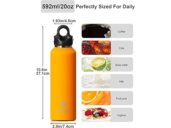 RevoMax 20oz Insulated Water Bottle