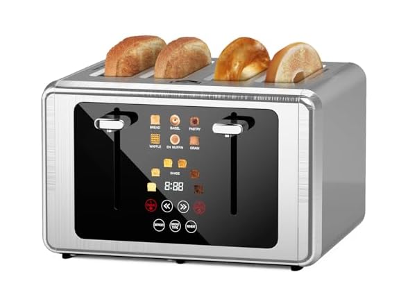 WUNLY 4 Slice Toaster with Touchscreen