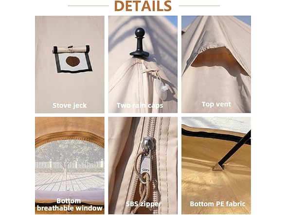 ShinHye Canvas Bell Tent Stove Jack
