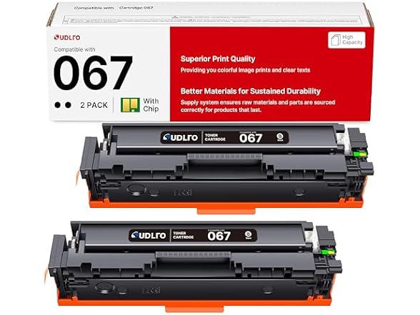 SUDLTO Compatible 067 Toner Cartridge 2Pk