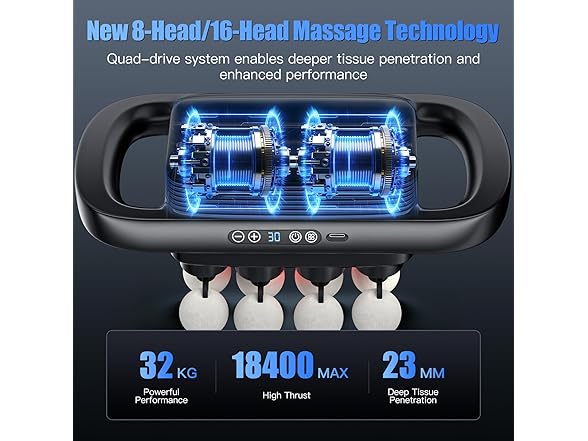 Stellamist 16 Heads Massage Gun Set