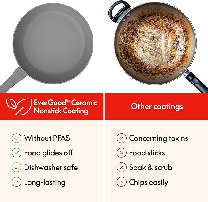 bella 12PC Evergood Nonstick Cookware Set - Gallery 5