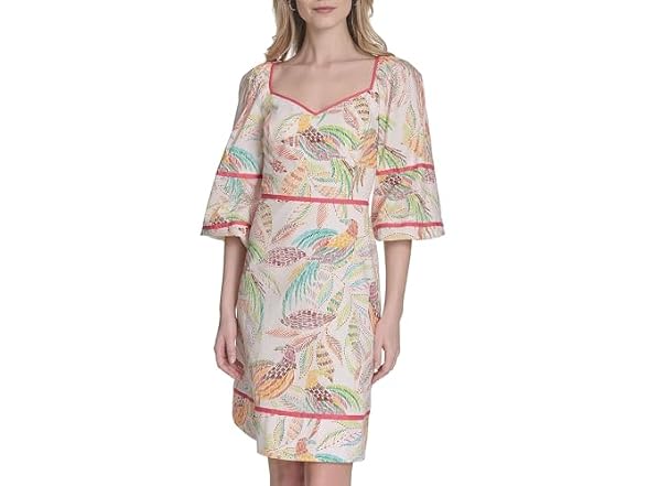Vince Camuto Women Half Sleeve Sweetheart Dress