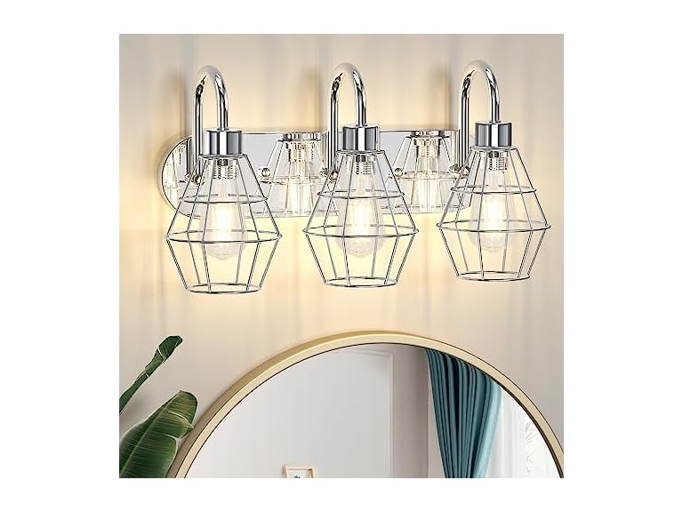 Elibbren Bathroom Vanity Light Fixtures, 3-Light