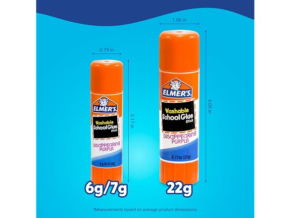 Elmer's Purple Glue Sticks 22g 30ct