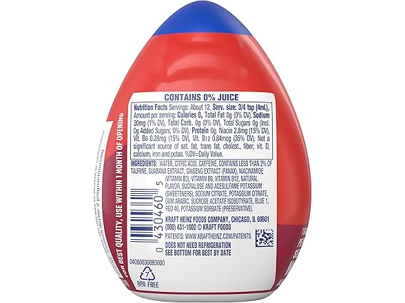 MiO Energy Black Cherry, 1.62oz, 12pk