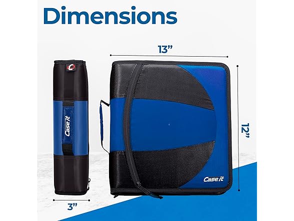 Case-it The Dual 2-in-1 Zipper Binder