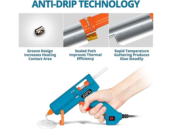 TILSWALL W101 50W Hot Glue Gun Blue