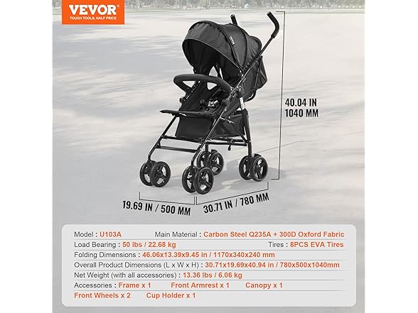 VEVOR Lightweight Stroller