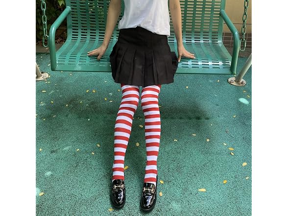 spomei Womens Thigh High Socks Striped