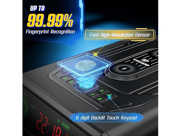 TRRKO Biometric Gun Safe for Handgun