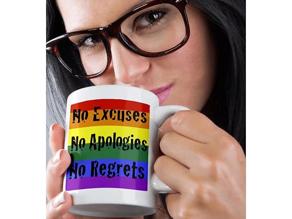 3dRose No Excuses No Apologies No Mug