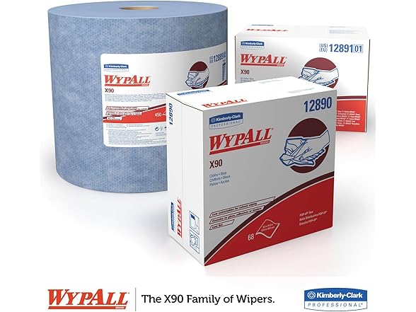 Kimberly-Clark KCC12891-Wypall X90 Cloths