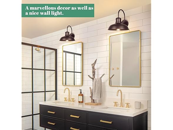 VerRon B0C6XFMJFG Barn Light Bronze 2-Pack
