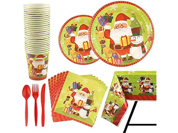 Christmas Party Supplies Set 176-Piece