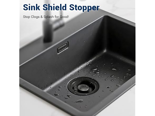 Kitchen Sink Flange Stopper Black