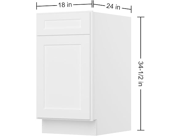 Furinno Shaker 18" Base Cabinet, White