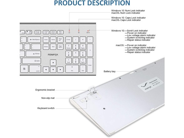Wireless Keyboard & Mouse Dual System