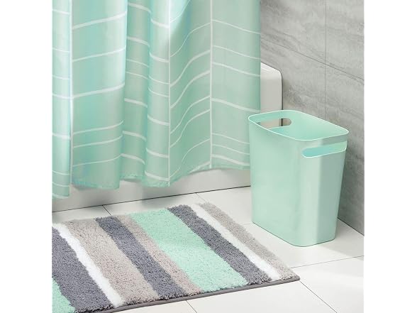 iDesign Stripz Bath, Microfiber Accent Rug