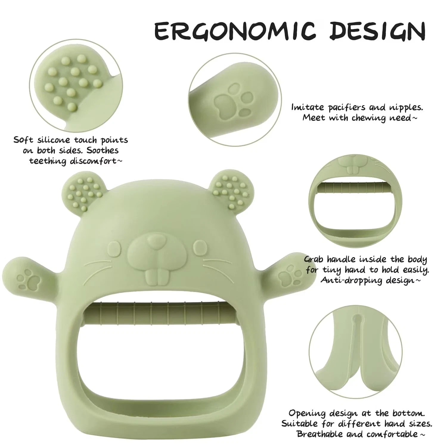 3-Pack Baby Teething Mitten - Gallery 6