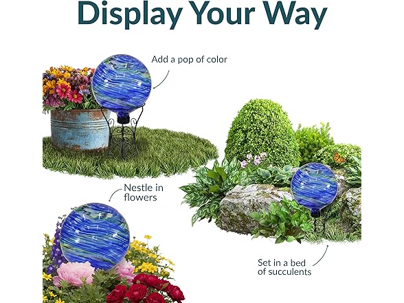 Sunnydaze 10-Inch Gazing Ball Northern Lights