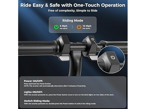 escoone Electric Scooter | 150W Motor | 6/10 MPH - Gallery 3