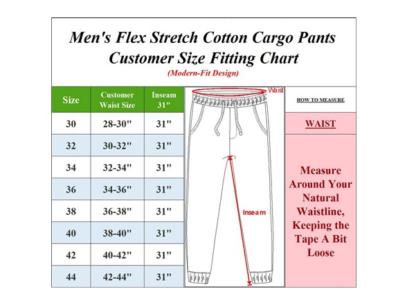 3Pk Asst Mens Cotton Cargo Pants