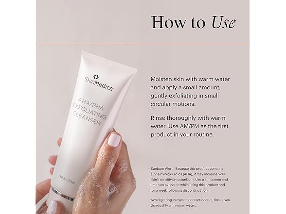 SkinMedica AHA BHA Exfoliating Face Wash 6oz
