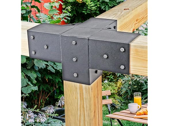 Pergola Brackets 4-Way Right Angle
