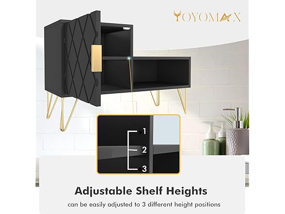 yoyomax Black Storage Bench