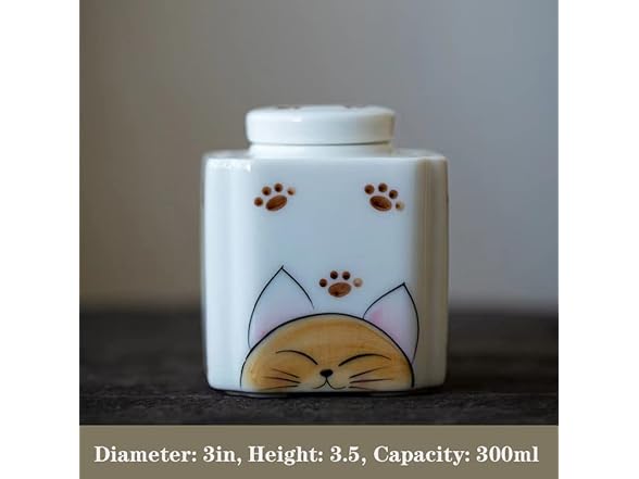 Qiulogfen Orange Animal Print Ceramic