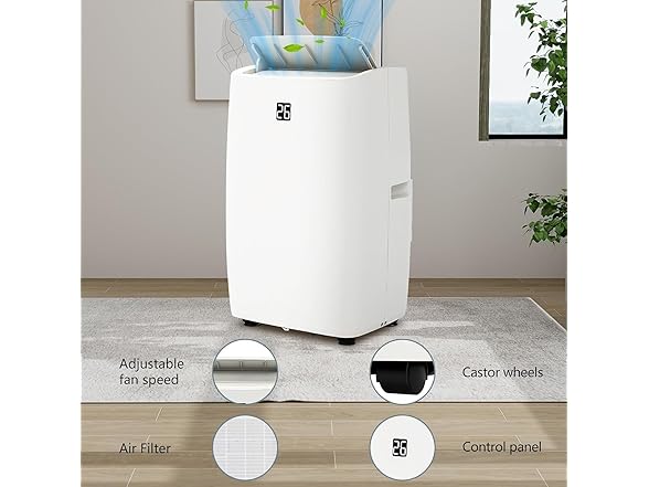 Vossfamul 12,000 BTU Portable Air Conditioner