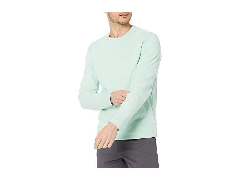 Amazon Essentials Mens Long Sleeve Lightweight Fleece French Terry Crewneck Sweatshirt