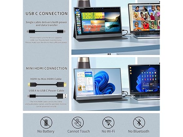 ReHisk 15.6" FHD Travel Monitor (Open Box)