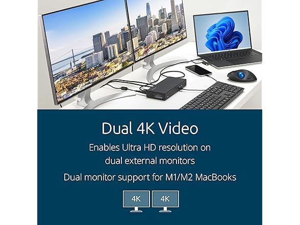 Kensington SD4781P Dual 4K Docking Station