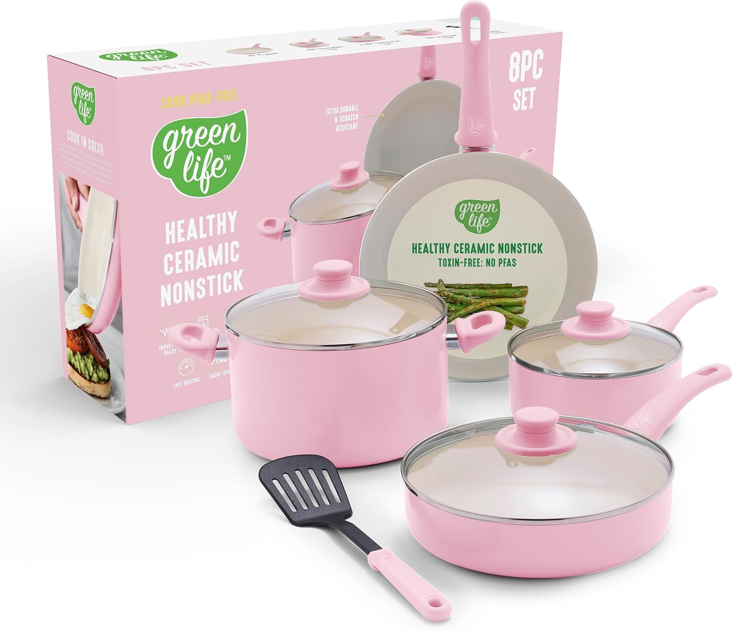 GreenLife Soft Grip 8 Piece Cookware Set - Gallery 12