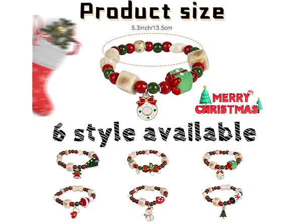 Saimiy 2 pcs Christmas Bracelets
