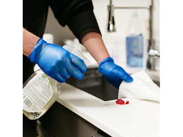 GLOVEWORKS Blue Vinyl Gloves, 1000ct, Large