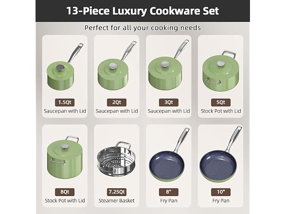 Nuwave Lux 13pc Forged Nonstick Set