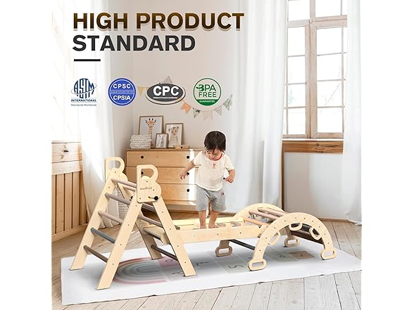 BlueWood Pikler Triangle Climbing Set