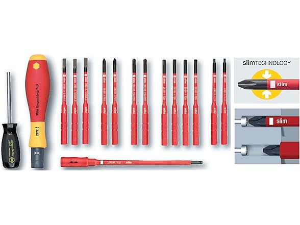 Wiha 28792 Insulated Torque Driver &  Blade Set 16Pc