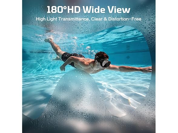 Adult Swim Goggles with Nose Cover- Black