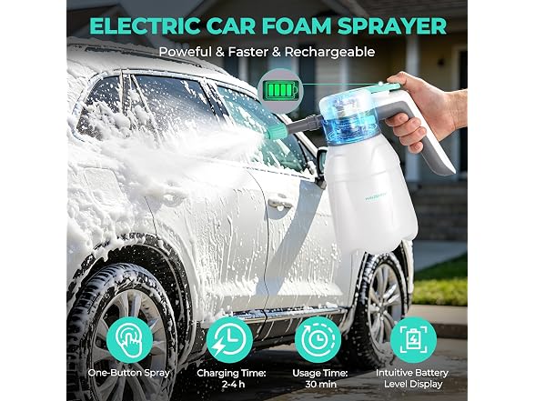 HAUSHOF 61 fl oz Cordless Electric Foam Sprayer