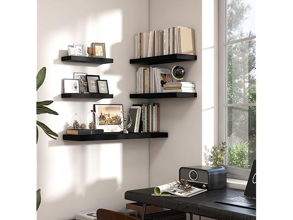 Floating Shelves 23.6" W x 9.3" D Black