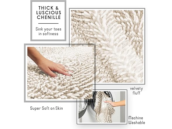 Hearth & Harbor Hearth & Harbor Bathroom Rugs, Chenille