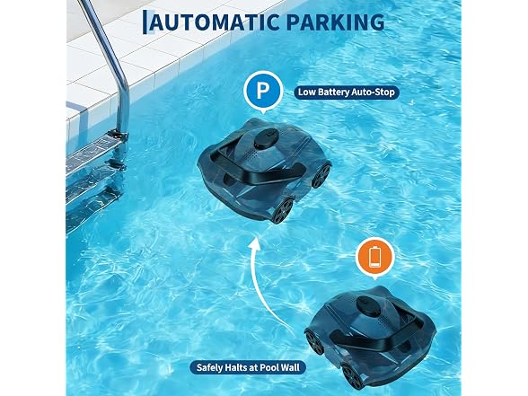 Cordless Robotic Pool Cleaner w/ 130-Min Runtime