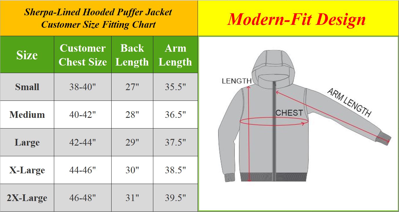 Mens Sherpa-Lined Hooded Puffer Jacket - Gallery 16