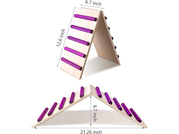 KREVEROY Wood Bridge for Small Animal Cage