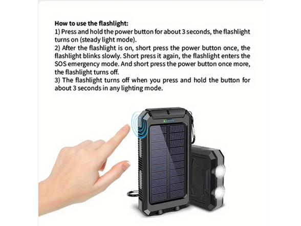2-Pack 10,000mAh Portable Solar Charger