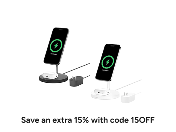 (NEW) Belkin 2-in-1 MagSafe Wireless Charging Stand
